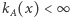 kA(x) < ∞ 