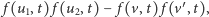  f(u1,t) f(u2,t) − f (v,t) f(v′,t),
