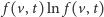 | f(v,t)ln f (v,t) 