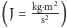  2 (J = kg⋅s2m-) 