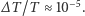 |∆T /T ≈ 10 −5. 
