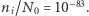 |ni/N0 = 10 −83. 