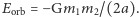 |Eorb =− Gm1m2/(2a).