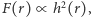 |F(r)∝ h2(r),