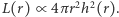  2 2 L(r) ∝ 4π rh (r).