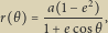  2 r θ a 1---e---, 1 ecosθ 