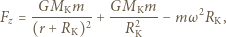 MKmMKm -G------- G------ Fz = (r + R )2 + R2 − m K K 