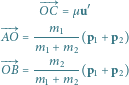         OC u  µ
          m
AO    ------ -p1   p2
        m1m
OB    ------ -p1   p2
     m1
