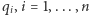 |qi,i = 1,...,n