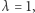 |λ = 1,