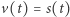v(t) = s(t) 