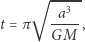  √ ----- -a3- M t = π G , 
