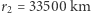 |r = 33500 km 2 