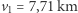 v = 7,71 km 1 