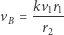  kv r vB =--1-1 r2 