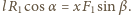 lR cosα = xF sinβ. 1 1