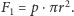  2 F1 = p ⋅πr . 
