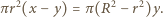 π r2(x − y) =π (R2− r2)y. 