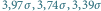 |3,97σ,3,74σ,3,39σ