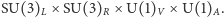|SU(3) × SU(3) × U(1) × U(1) . L R V A 