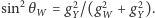 |sin2θ W = g2Y/(g2W + g2Y). 