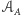 𝒜A 