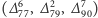  6 2 7 (∆ 77, ∆79,∆ 90) 
