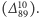  10 |(∆89).
