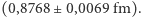 |(0,8768 ± 0,0069 fm).