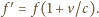 | ′ f = f(1+ v/c). 