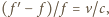  ( f′− f)/ f = v/c, 