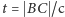 t = BC /c 
