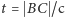 t = BC /c 