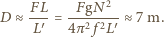 FLFgN2 ≈′=22′≈7m. D L4π fL 