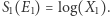 1).S1(E1) = log(X 