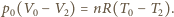 p0(V0− V2) = nR(T0 − T2). 