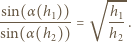  √ --- sin(-α(h1))- h1- sin(α (h )) = h . 2 2 