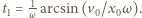 t = 1-arcsin(v /x ω . 1 ω 0 0 