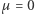 | µ = 0 