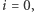 |i = 0, 