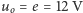 uo = e = 12 V 