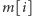 m[i] 