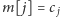 |m[ j] = c j 