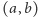 (a,b) 
