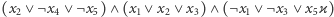 |(x2∨ ¬x4 ∨¬ x5)∧ (x1∨ x2∨ x3)∧ (¬ x1∨ ¬x3∨ x5ϰ) 