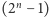  n |(2 − 1) 