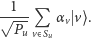  1 √----Q α v v⟩. Pu v>Su 