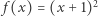 | f(x) = (x + 1)2 