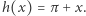 |h(x) =π + x.