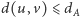 |d(u,v) ⩽ dA 